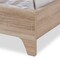 Baxton Studio Adelia Mid-Century Light Beige Whitewash Queen Size Platform Bed 135-7426 - alternate 5